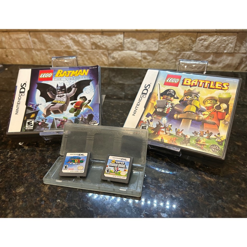 Nintendo DS Game Lot LEGO Batman Battles Super Mario 64 New Super Mario Bros